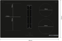 Bosch PVS811B16E Series 4 80cm Vented Hob, Black, B Rated
