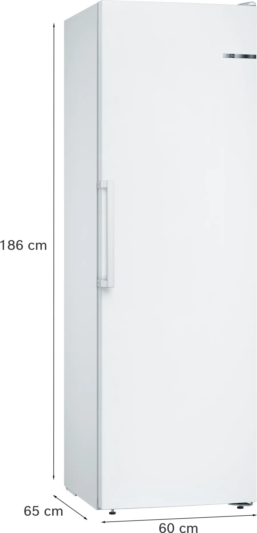 Bosch GSN36VWEPG Series 4 No Frost Tall Freezer, White, E Rated