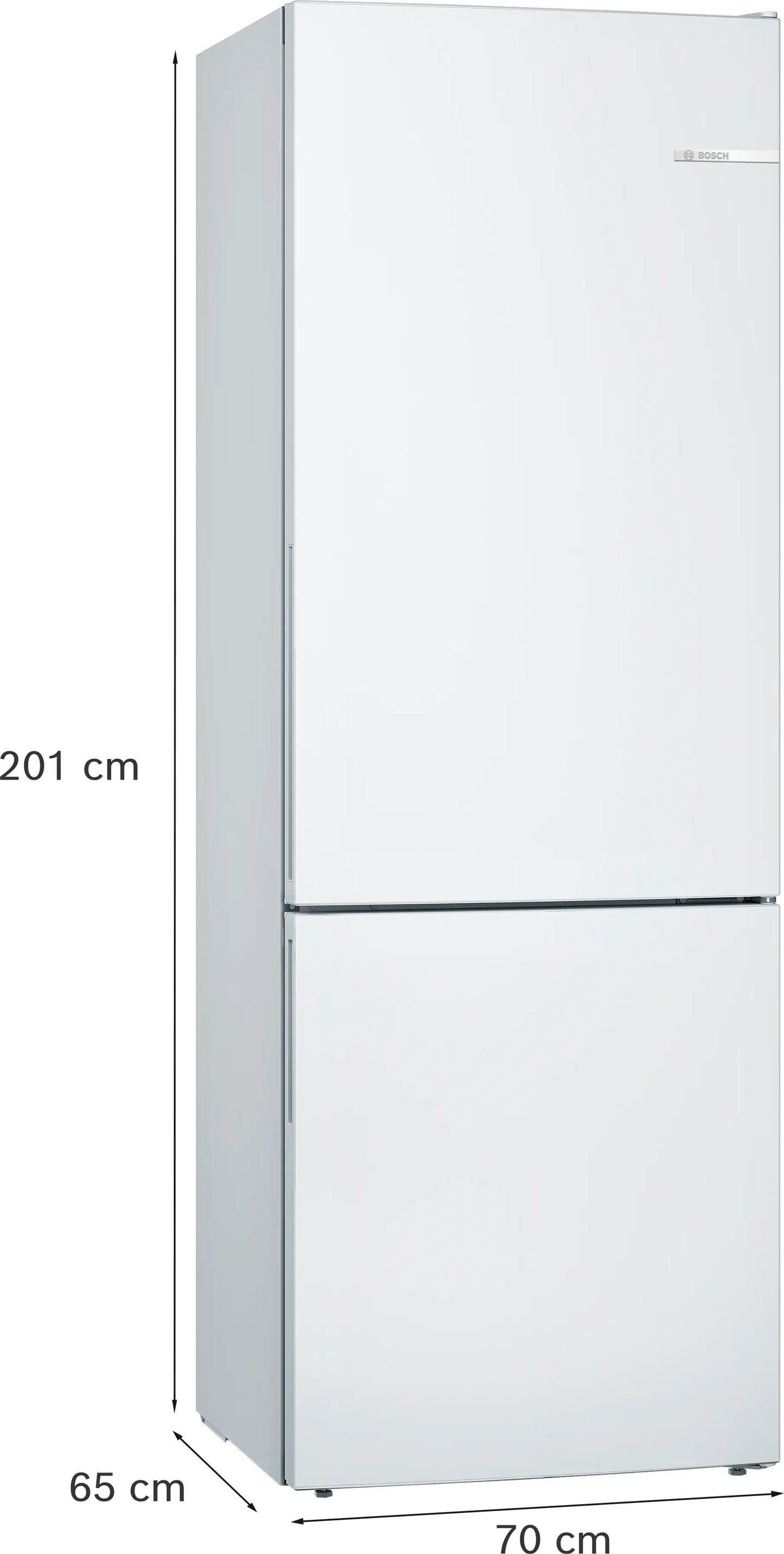 Bosch KGE49AWCAG Series 6 70cm Free-standing fridge-freezer with freezer at bottom 201 x 70 cm White