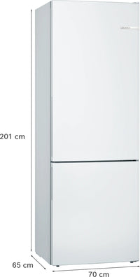 Bosch KGE49AWCAG Series 6 70cm Free-standing fridge-freezer with freezer at bottom 201 x 70 cm White