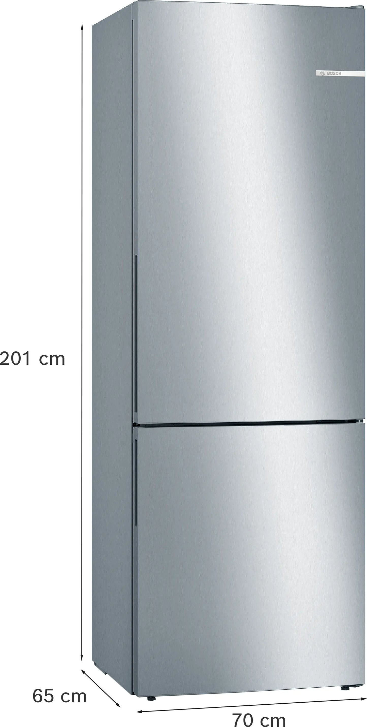 Bosch KGE49AICAG Series 6 Low Frost Fridge Freezer, 60/40, Stainless Steel, C Rated