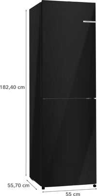 Bosch KGN27NBEAG Series 2 No Frost Fridge Freezer, 50/50, Black, E Rated