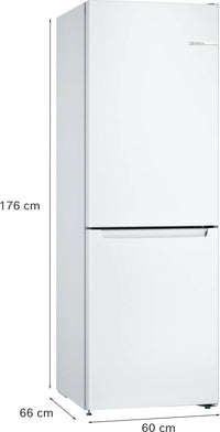 Bosch KGN33NWEBG Series 2 No Frost Fridge Freezer, 60/40, White, E Rated