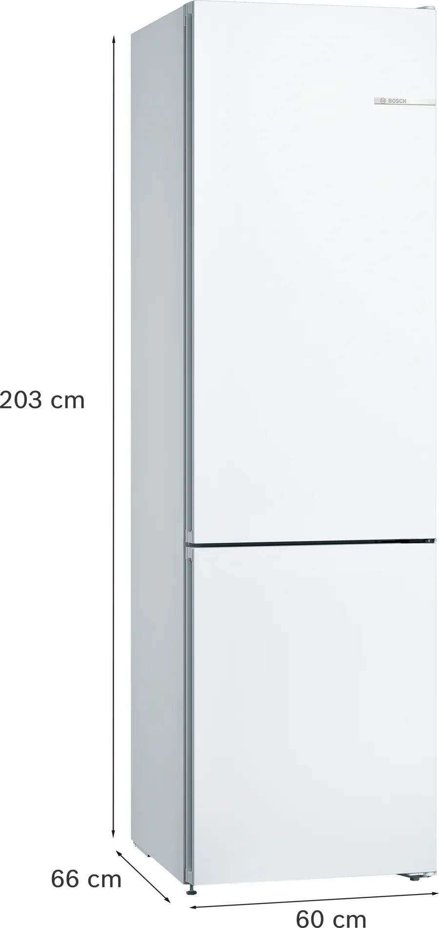 Bosch KGN392WEBG Series 4 Total No Frost Fridge Freezer, 70/30, White, E Rated