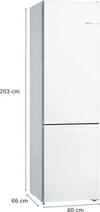 Bosch KGN392WEBG Series 4 Total No Frost Fridge Freezer, 70/30, White, E Rated