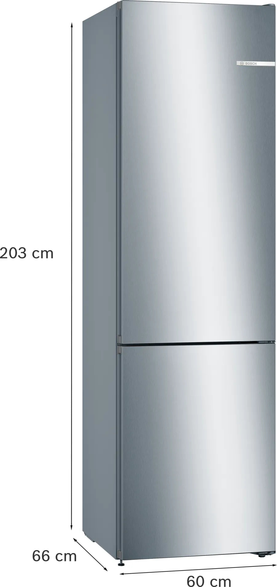 Bosch KGN392LEBG Series 4 Total No Frost Fridge Freezer, 70/30, Stainless Steel, E Rated
