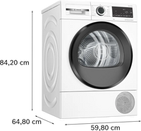 Bosch WQG24502GB Series 6 Heat Pump Tumble Dryer, 9kg, White, A+++