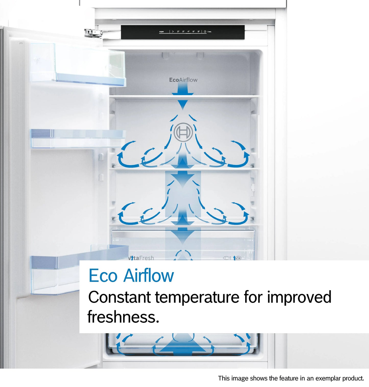 Bosch KIN86VSE0G Series 4 Frost Free Integrated Fridge Freezer, Sliding Hinge, 60/40, White, E Rated