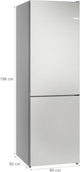 Bosch KGN362LDFG Series 4 No Frost Fridge Freezer, 60/40, Stainless Steel, D Rated