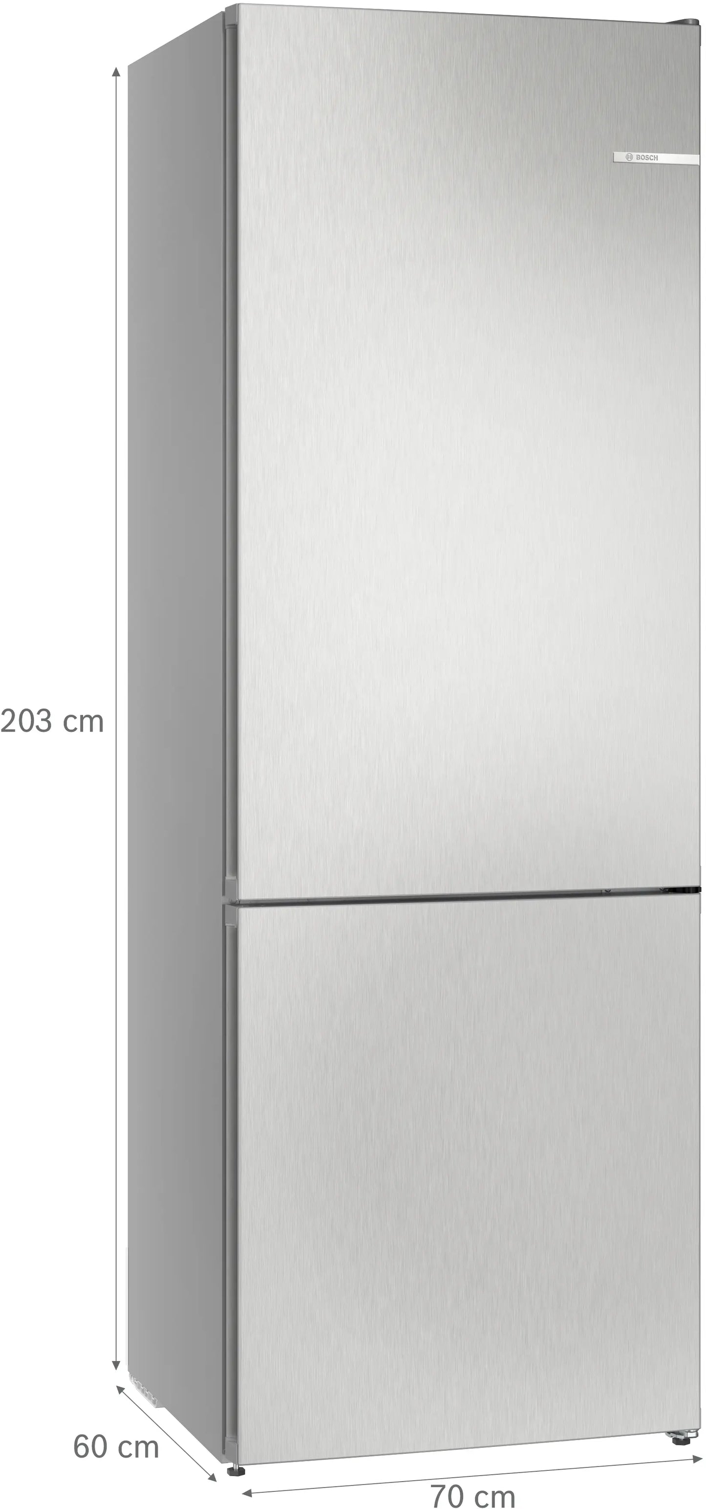Bosch KGN492LDFG Series 4 No Frost Fridge Freezer, 70/30, Stainless Steel, D Rated