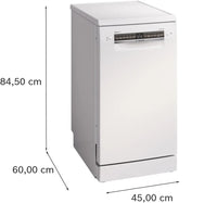 Bosch SPS4HMW49G Series 4 Slimline Dishwasher, 10 Place Settings, White, E Rated