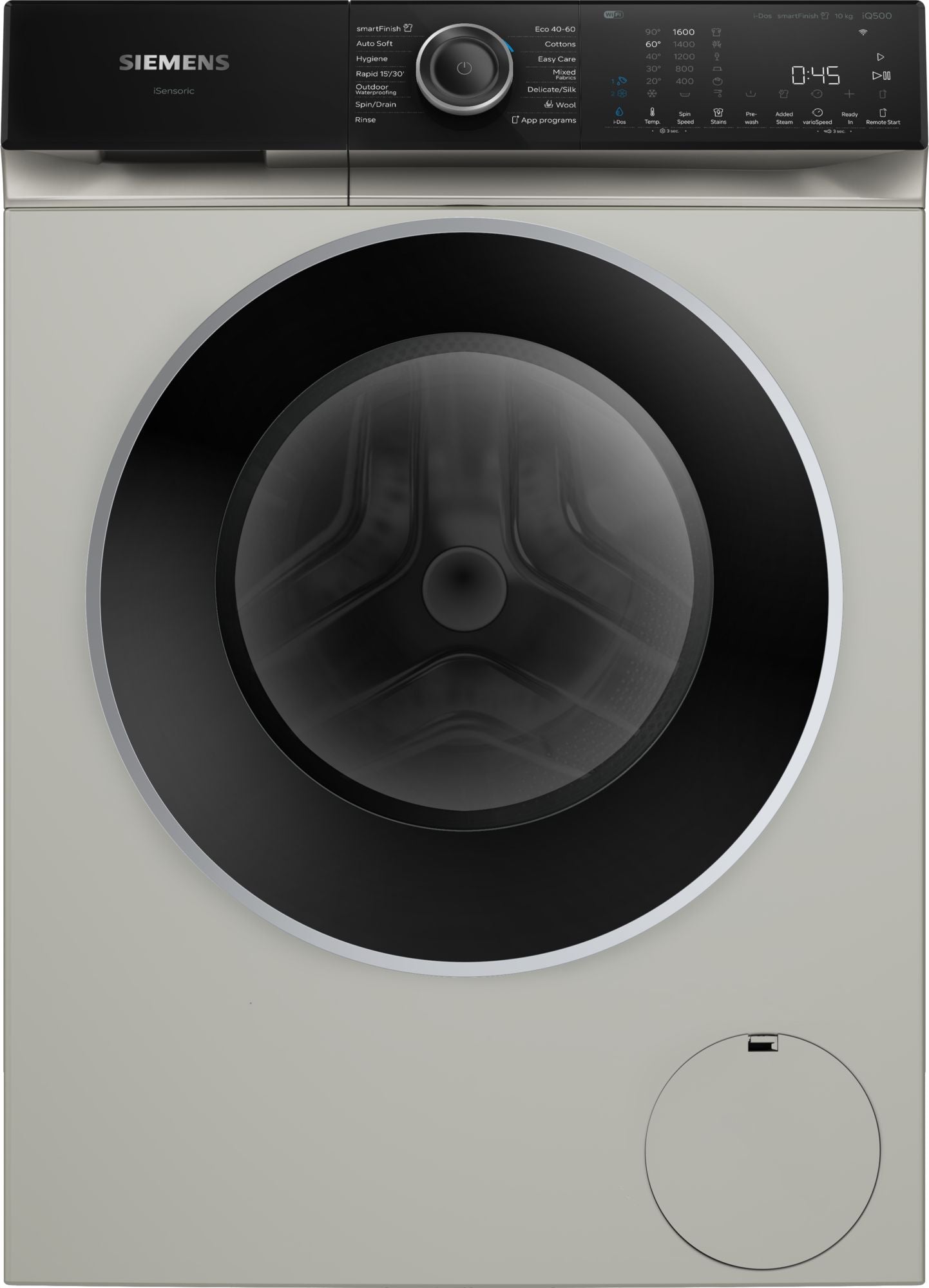 Siemens WG56H2AXGB iQ500 Washing Machine, 10kg, 1600 Spin, Silver Innox, A Rated