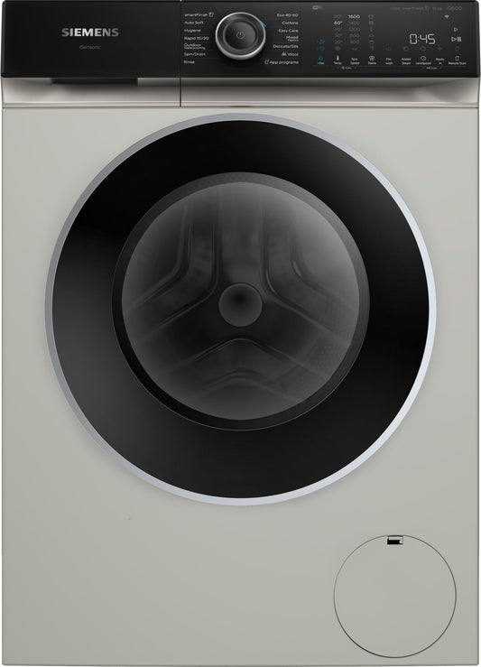 Siemens WG56H2AXGB iQ500 Washing Machine, 10kg, 1600 Spin, Silver Innox, A Rated