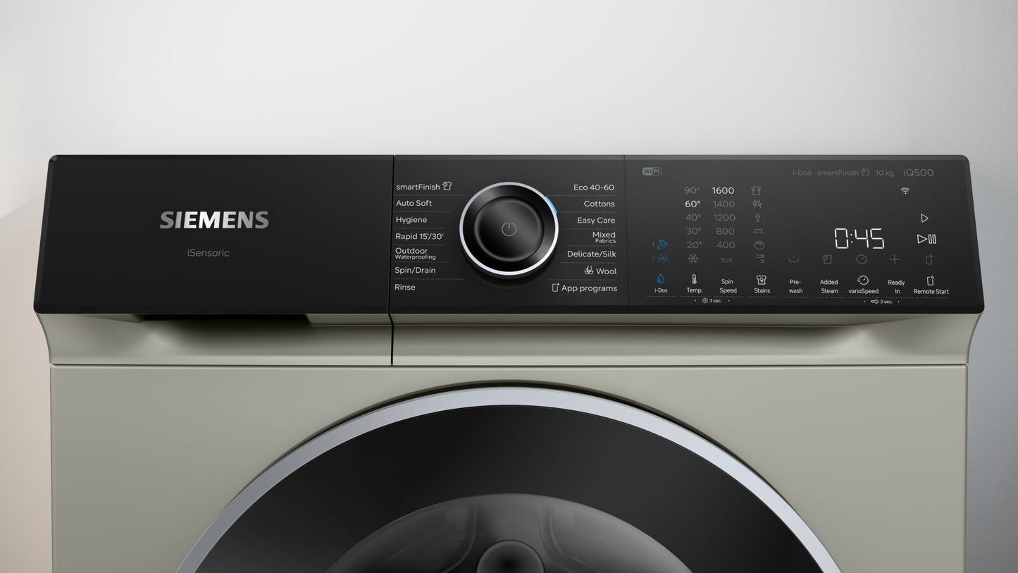 Siemens WG56H2AXGB iQ500 Washing Machine, 10kg, 1600 Spin, Silver Innox, A Rated