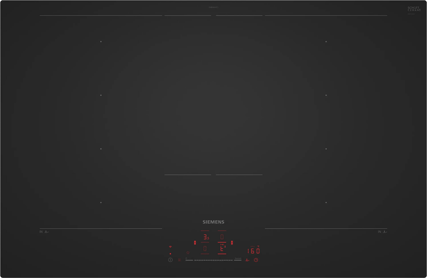 Siemens EX81AHYC1E iQ700 80cm Induction Hob,Mat Black