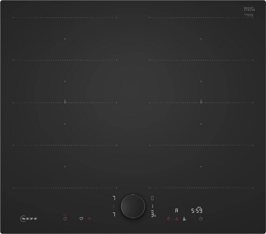 Neff N90 T68NUV4A0  80cm Flex Induction Hob,With Twist Pad,Matt Black Design