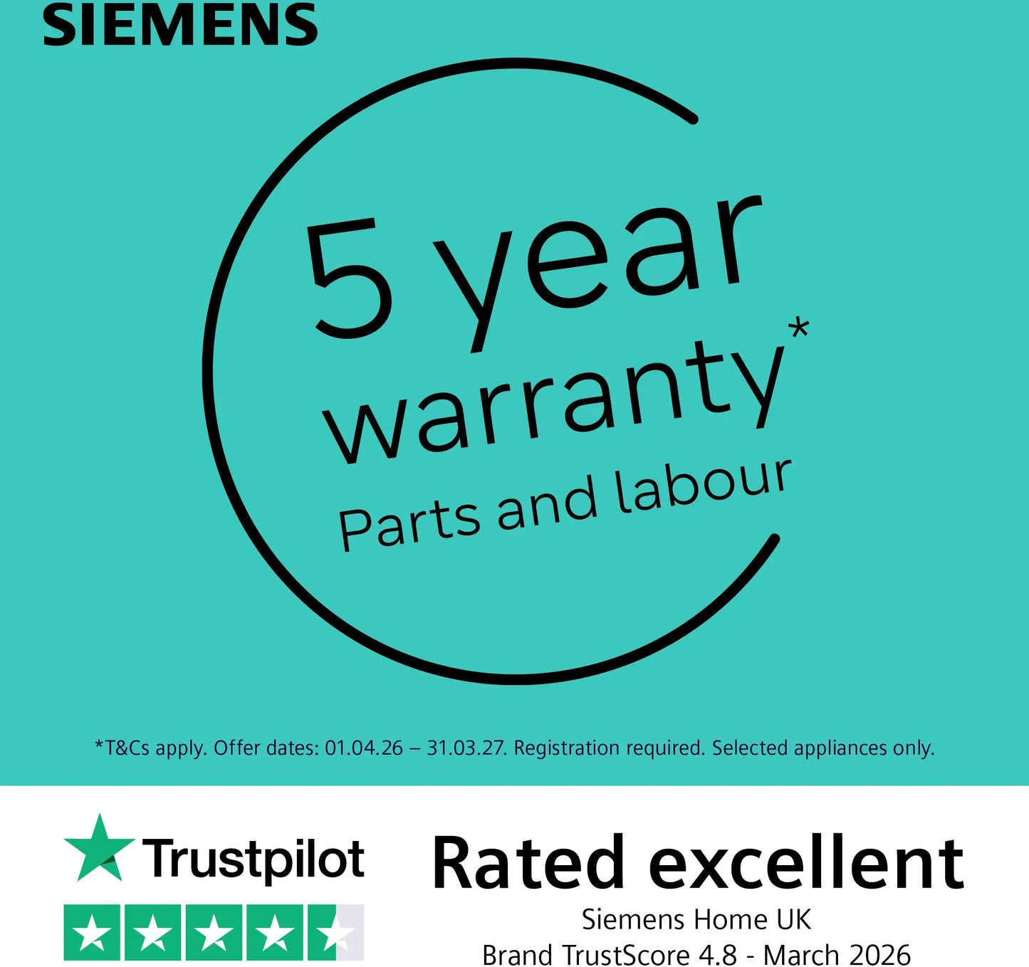 Siemens iQ500 SN95YX02CG Fully Integrated Dishwasher with Zeolith Drying, Vario Hinge