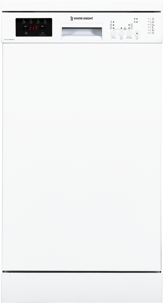 White Knight AT45FSDW Freestanding 45cm Dishwasher - White