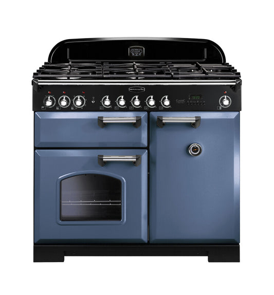 Rangemaster CDL100DFFSB/C 100cm Dual Fuel Range Cooker - Slate Blue