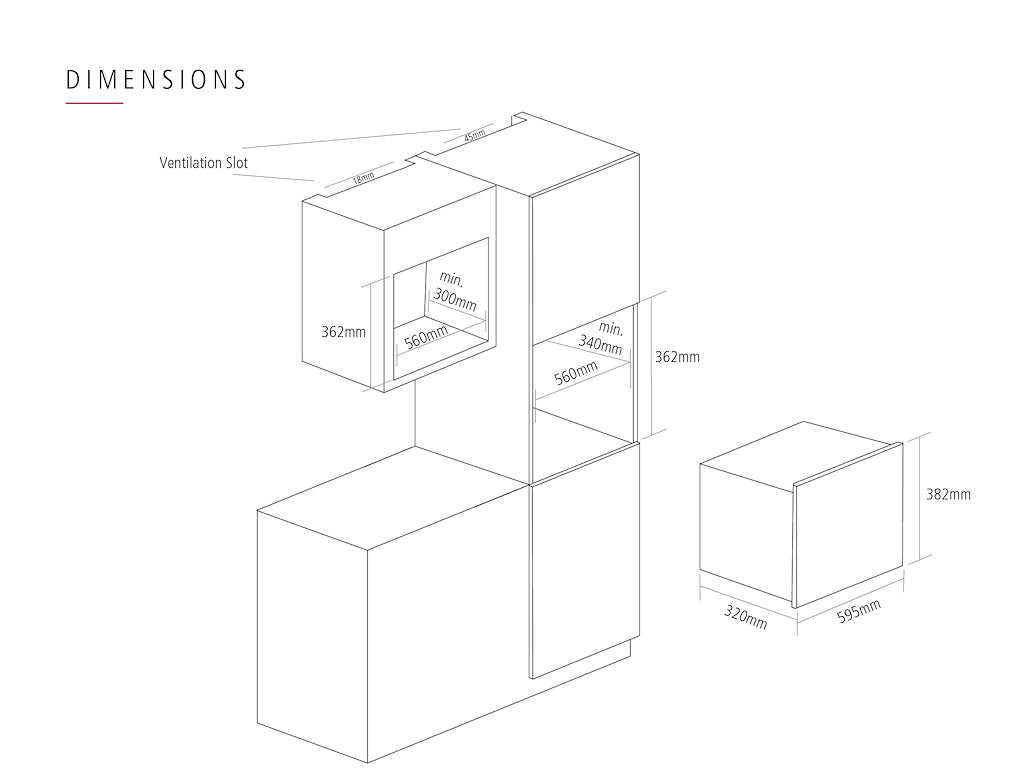 Caple CM120 Built in Wall Microwave