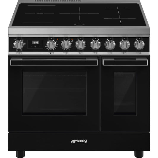 Smeg CPF92IMBL 90x60 cm Portofino Full Electric Cooker with Induction Hob