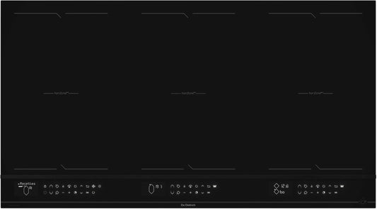 De Dietrich DPi4942B 93cm Induction 6 Zones 3xHoriZone Back Lit Infinite Black
