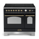 Dolcevita 90 cm Double Electric Oven Induction/Island Fuel Cooker - Black Matt