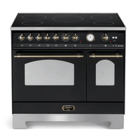 Dolcevita 90 cm Double Electric Oven Induction/Island Fuel Cooker - Black Matt
