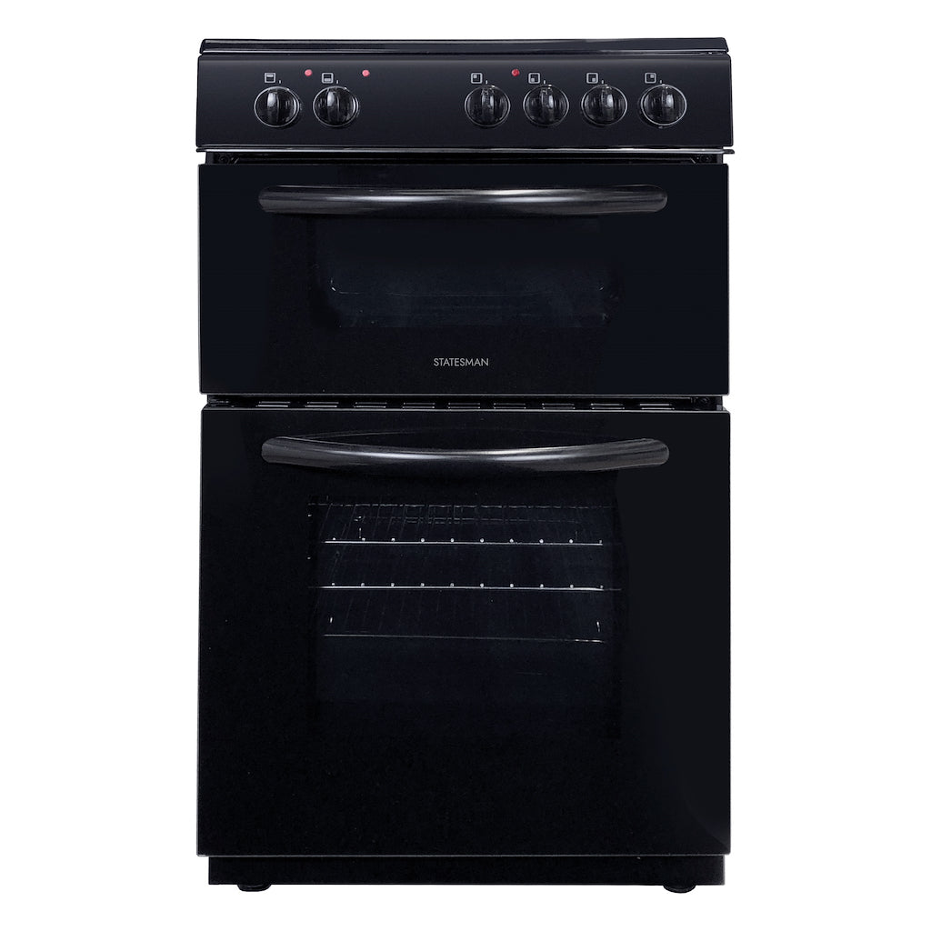 50cm Double Oven Electric Ceramic Cooker Black