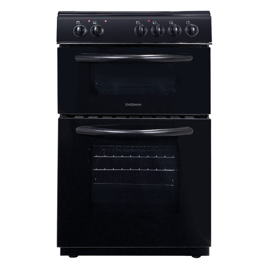 50cm Double Oven Electric Ceramic Cooker Black
