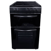 50cm Double Oven Electric Ceramic Cooker Black
