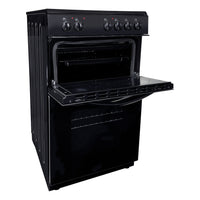 50cm Double Oven Electric Ceramic Cooker Black