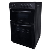 50cm Double Oven Electric Ceramic Cooker Black