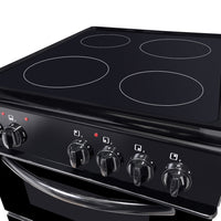 50cm Double Oven Electric Ceramic Cooker Black