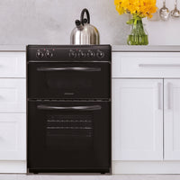 50cm Double Oven Electric Ceramic Cooker Black