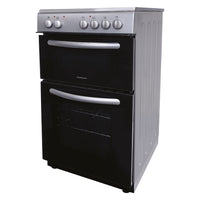 50cm Double Oven Electric Ceramic Cooker Silver