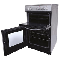 50cm Double Oven Electric Ceramic Cooker Silver