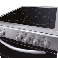 50cm Double Oven Electric Ceramic Cooker Silver