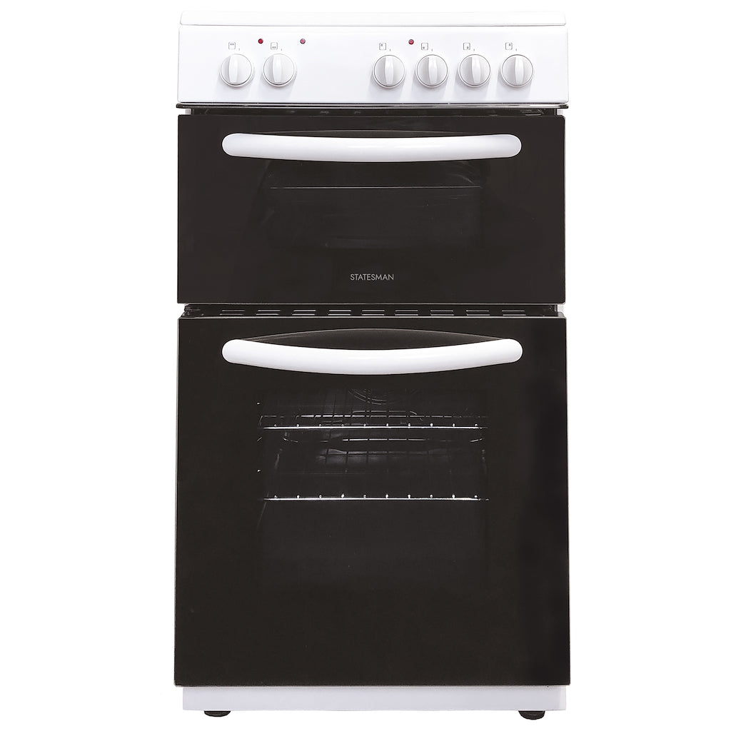 50cm Double Oven Electric Ceramic Cooker White