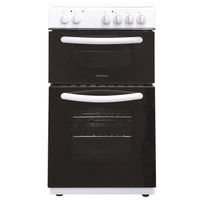 50cm Double Oven Electric Ceramic Cooker White
