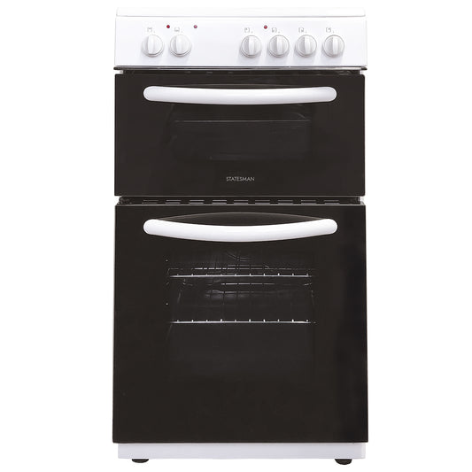 50cm Double Oven Electric Ceramic Cooker White