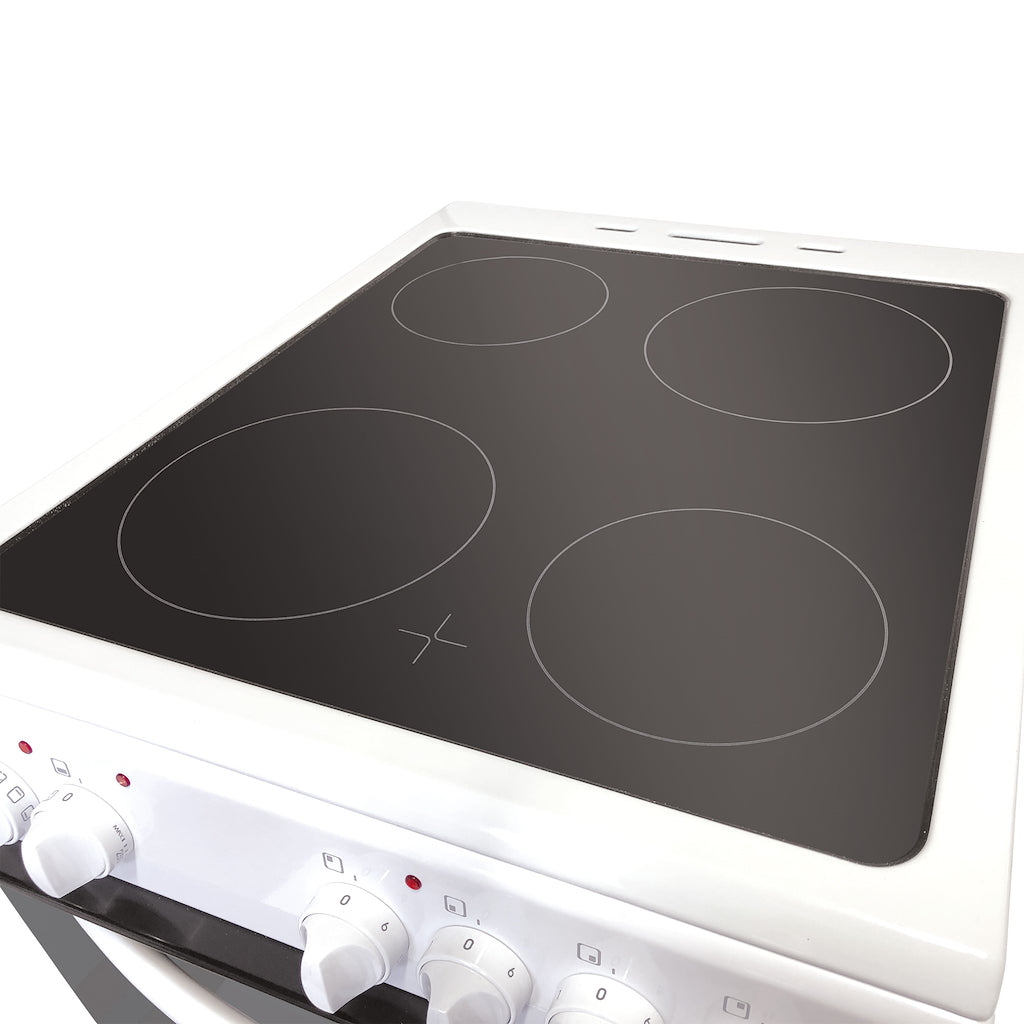 50cm Double Oven Electric Ceramic Cooker White