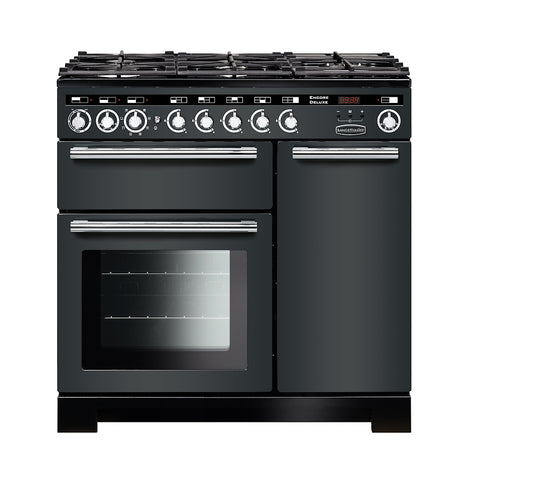 Rangemaster Encore Deluxe 90cm Dual Fuel Range Cooker - Slate (EDL90DFFSL/C)