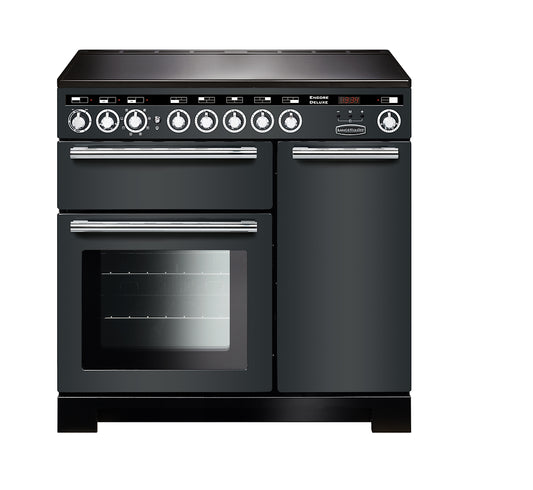 Rangemaster EDL90EISL/C Encore Deluxe 90cm Induction Range Cooker - Slate/Chrome