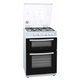 Statesman 60cm Double Oven Gas Lidded Cooker White