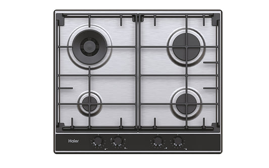 Haier HAHG6BR4S2X 60cm Gas Hob - Stainless Steel