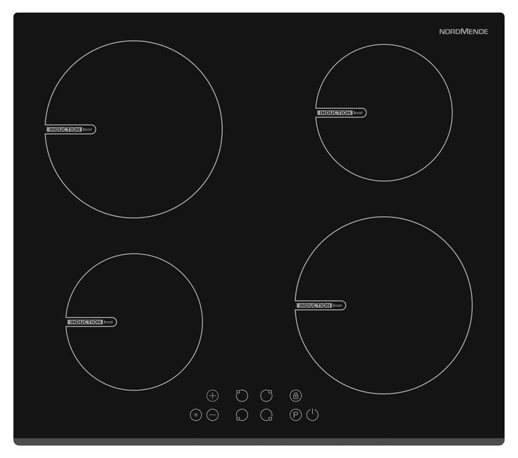 NordMende HCI62FL 60cm 4 Zone Induction Hob Black Glass