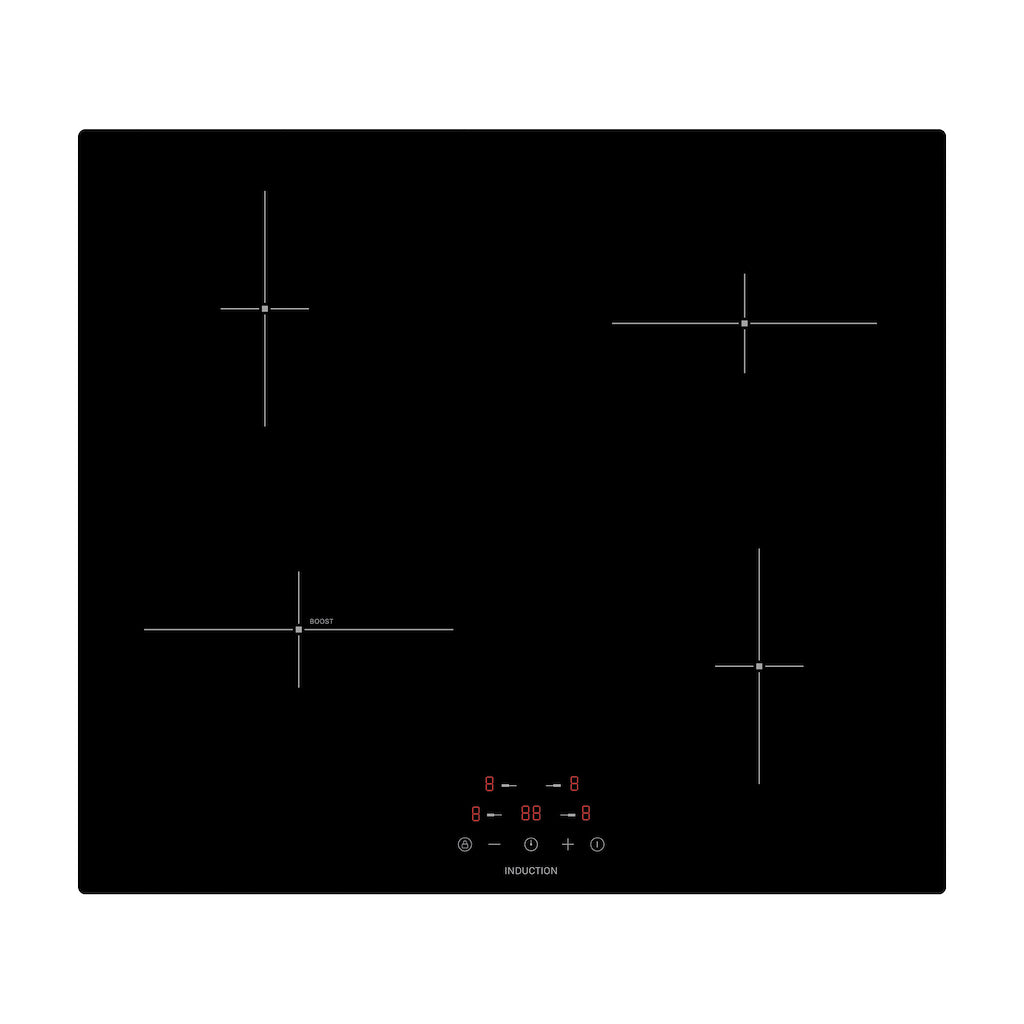 Statesman 60cm 4 Zone Induction Hob - Black