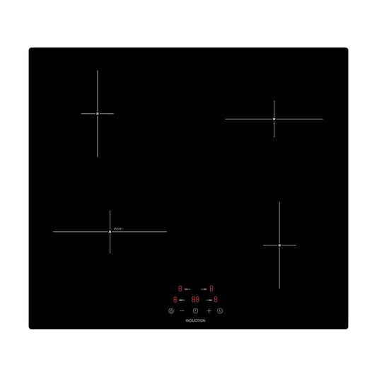 Statesman 60cm 4 Zone Induction Hob - Black