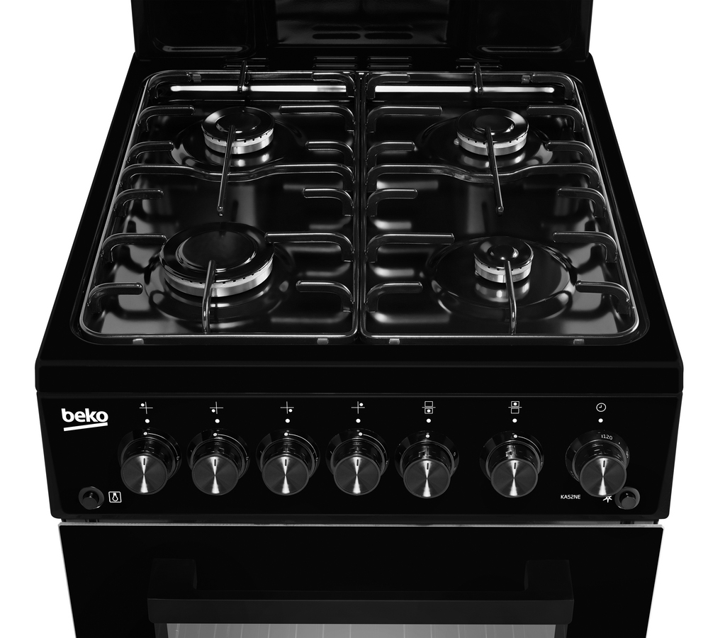 Beko KA52NEK Freestanding Gas Single Oven Cooker - Black